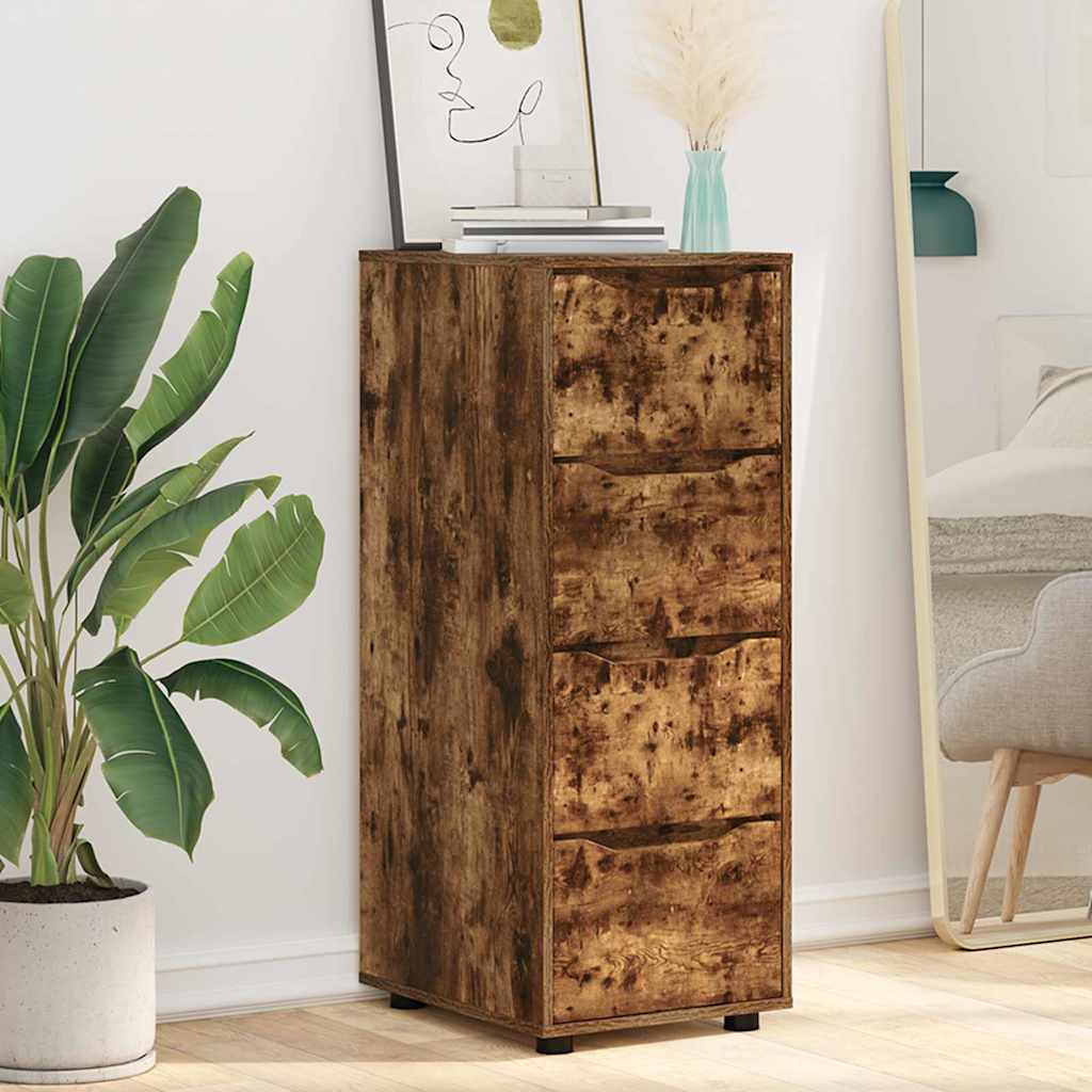 Opbergkast Gerookt eiken 40 x 48 x 105 cm Bewerkt hout is nu te koop bij PeponiXL, paradijselijk wonen!