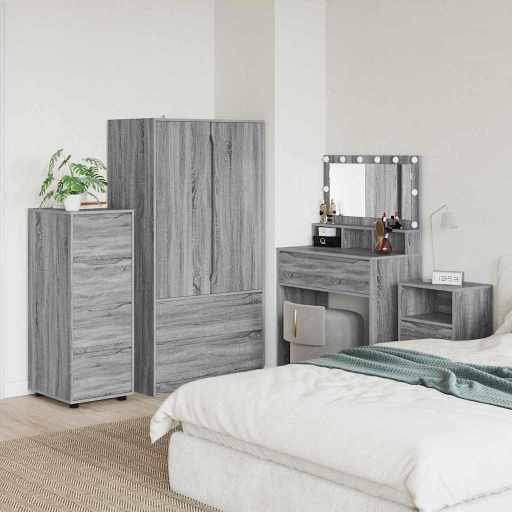 Opbergkast Grijs Sonoma 40 x 48 x 105 cm Bewerkt hout is nu te koop bij PeponiXL, paradijselijk wonen!