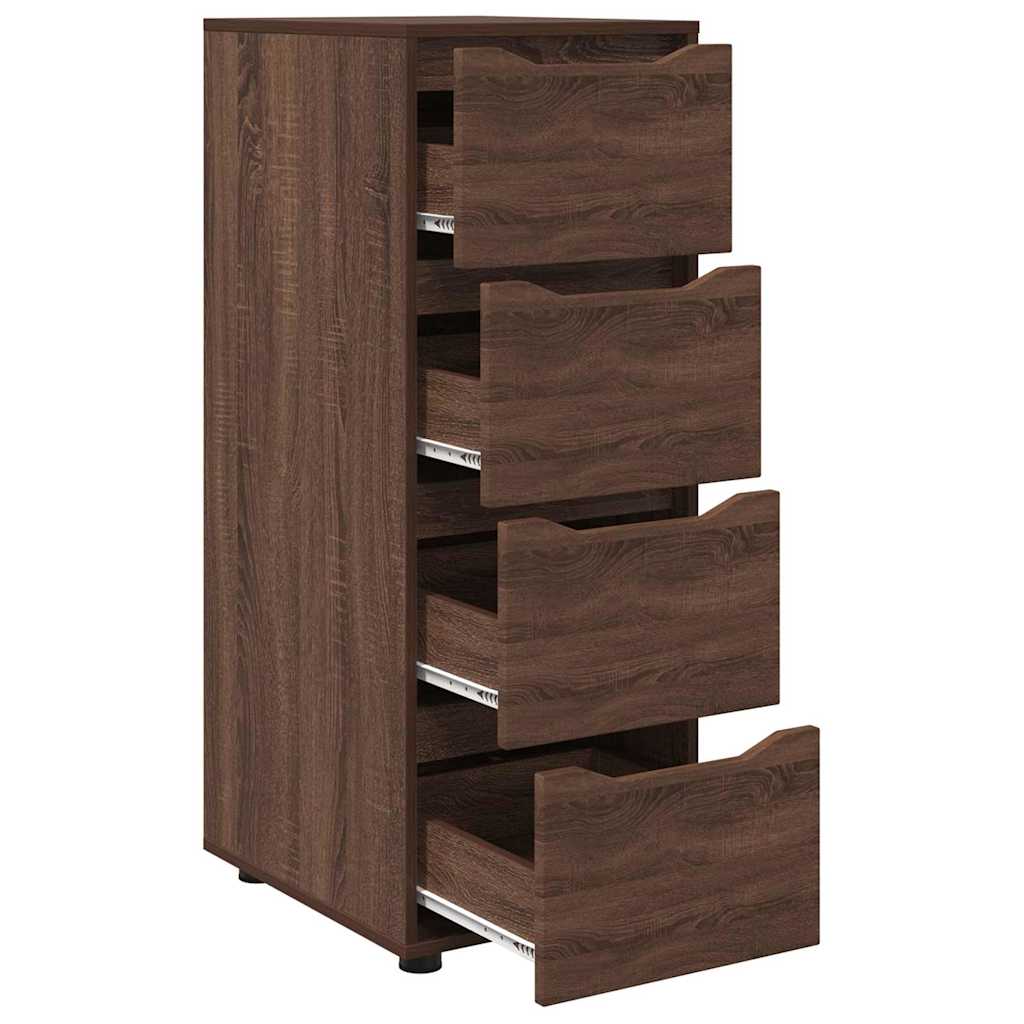 Opbergkast Bruin Eiken 40 x 48 x 105 cm Bewerkt hout is nu te koop bij PeponiXL, paradijselijk wonen!