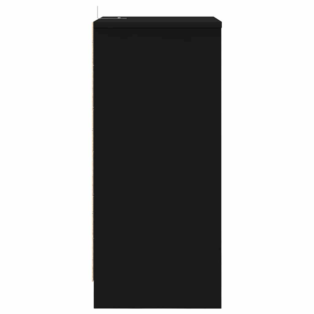 Nachtkastje met lade Zwart 40 x 30 x 467 cm Bewerkt hout is nu te koop bij PeponiXL, paradijselijk wonen!