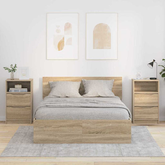 Nachtkastjes 2 pcs Sonoma Eiken 40 x 30 x 467 cm Bewerkt hout is nu te koop bij PeponiXL, paradijselijk wonen!