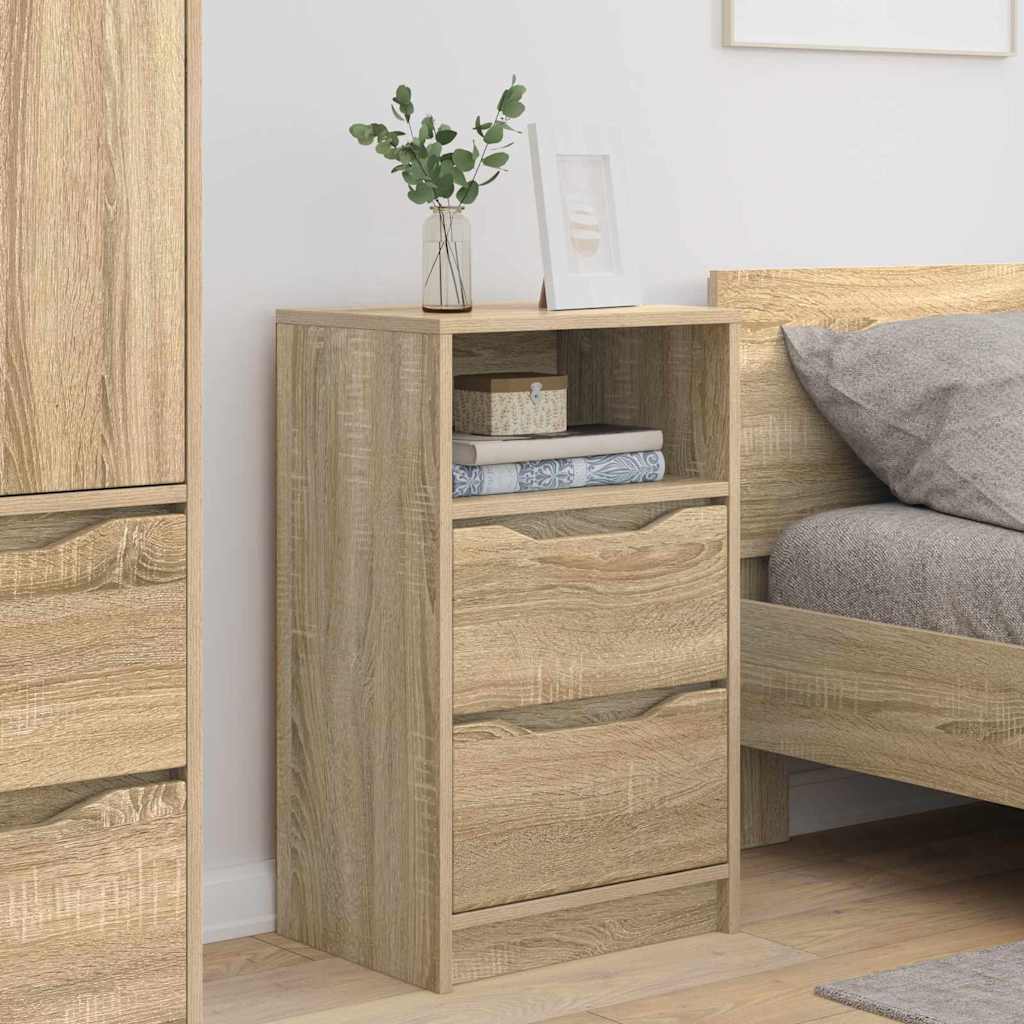Nachtkastjes 2 pcs Sonoma Eiken 40 x 30 x 467 cm Bewerkt hout is nu te koop bij PeponiXL, paradijselijk wonen!