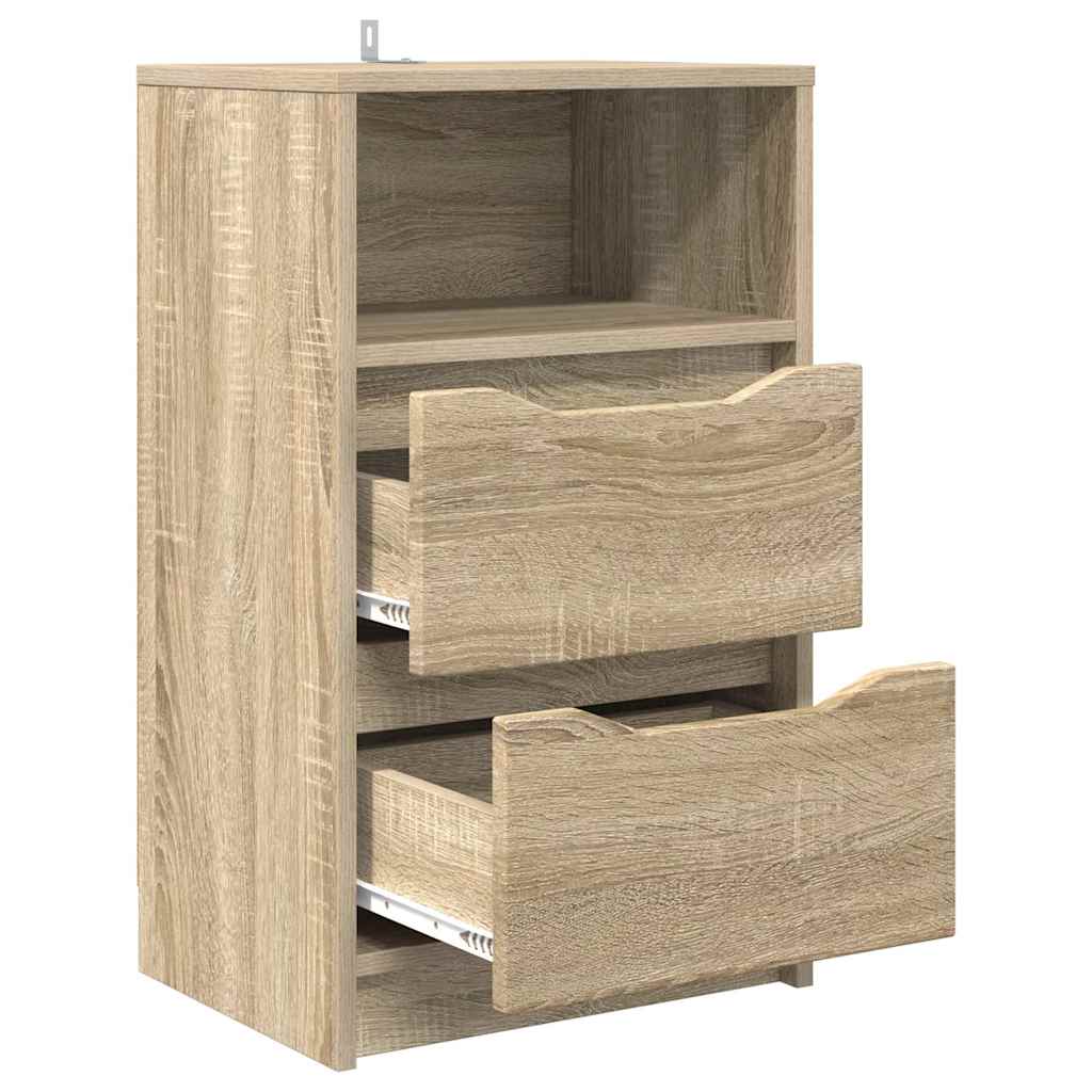 Nachtkastjes 2 pcs Sonoma Eiken 40 x 30 x 467 cm Bewerkt hout is nu te koop bij PeponiXL, paradijselijk wonen!