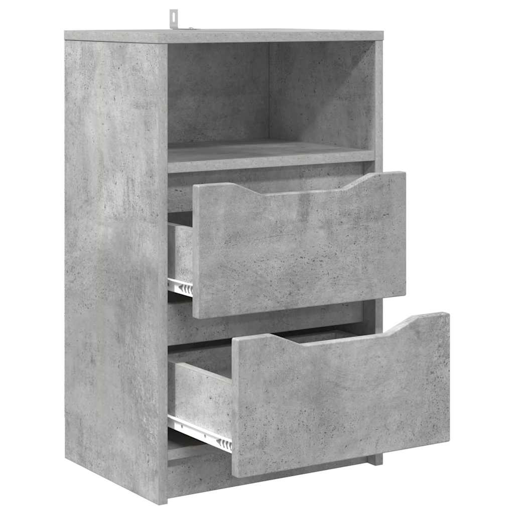 Nachtkastjes 2 pcs Beton Grijs 40 x 30 x 467 cm Bewerkt hout is nu te koop bij PeponiXL, paradijselijk wonen!