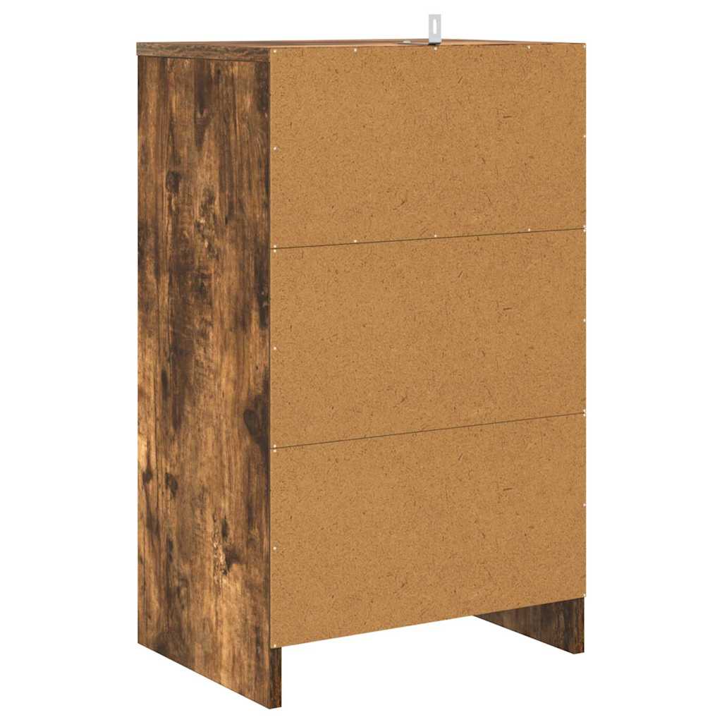 Nachtkastjes 2 pcs Gerookt eiken 40 x 30 x 467 cm Bewerkt hout is nu te koop bij PeponiXL, paradijselijk wonen!