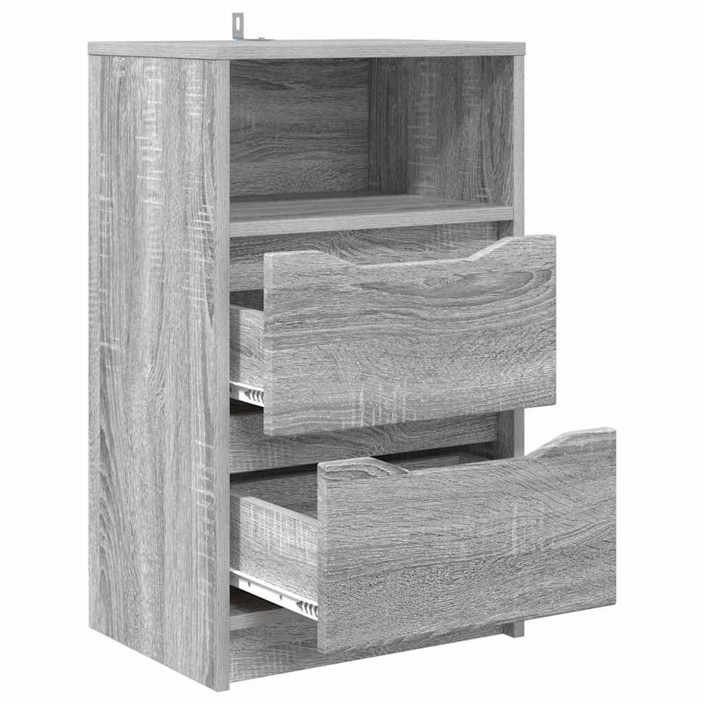 Nachtkastjes 2 pcs Grijs Sonoma 40 x 30 x 467 cm Bewerkt hout is nu te koop bij PeponiXL, paradijselijk wonen!