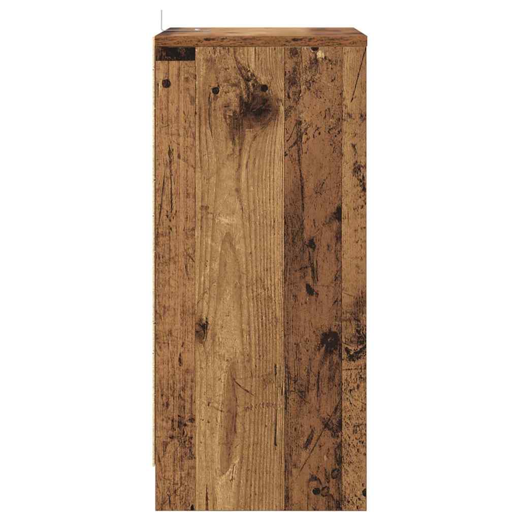 Nachtkastje met lade Oud Hout 40 x 30 x 467 cm Bewerkt hout is nu te koop bij PeponiXL, paradijselijk wonen!