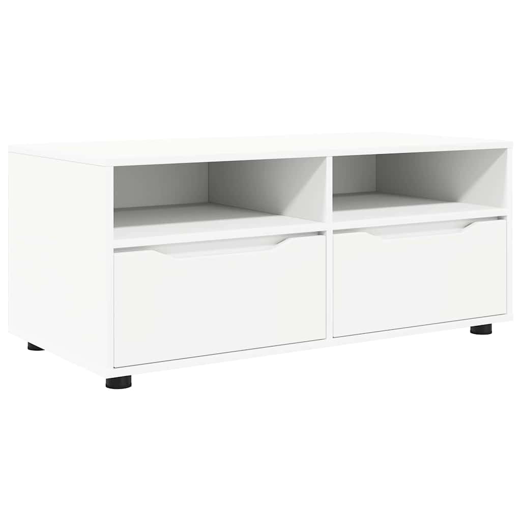 TV-kast met lade Wit 100 x 48 x 43 cm Bewerkt hout is nu te koop bij PeponiXL, paradijselijk wonen!