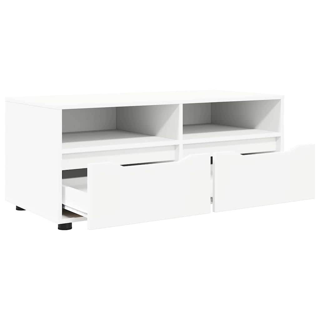 TV-kast met lade Wit 100 x 48 x 43 cm Bewerkt hout is nu te koop bij PeponiXL, paradijselijk wonen!