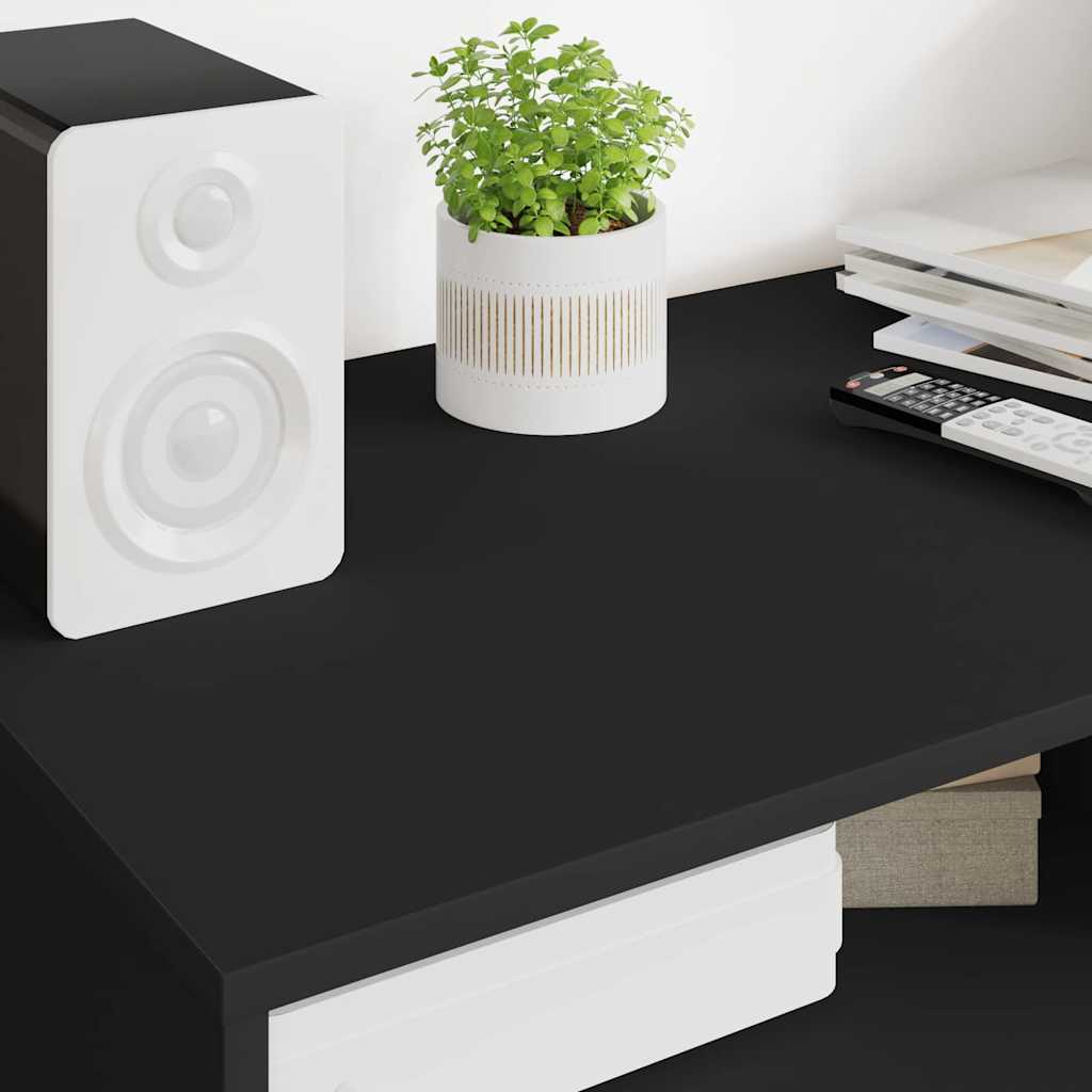 TV-kast met lade Zwart 100 x 48 x 43 cm Bewerkt hout is nu te koop bij PeponiXL, paradijselijk wonen!