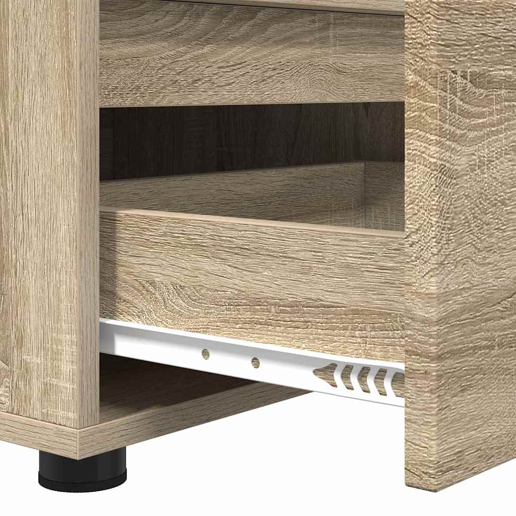 TV-kast met lade Sonoma Eiken 100 x 48 x 43 cm Bewerkt hout is nu te koop bij PeponiXL, paradijselijk wonen!