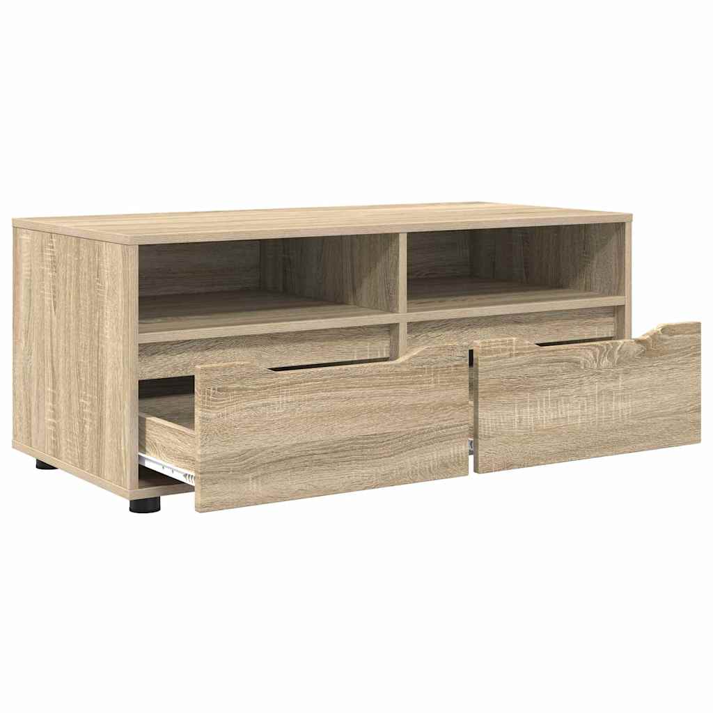 TV-kast met lade Sonoma Eiken 100 x 48 x 43 cm Bewerkt hout is nu te koop bij PeponiXL, paradijselijk wonen!