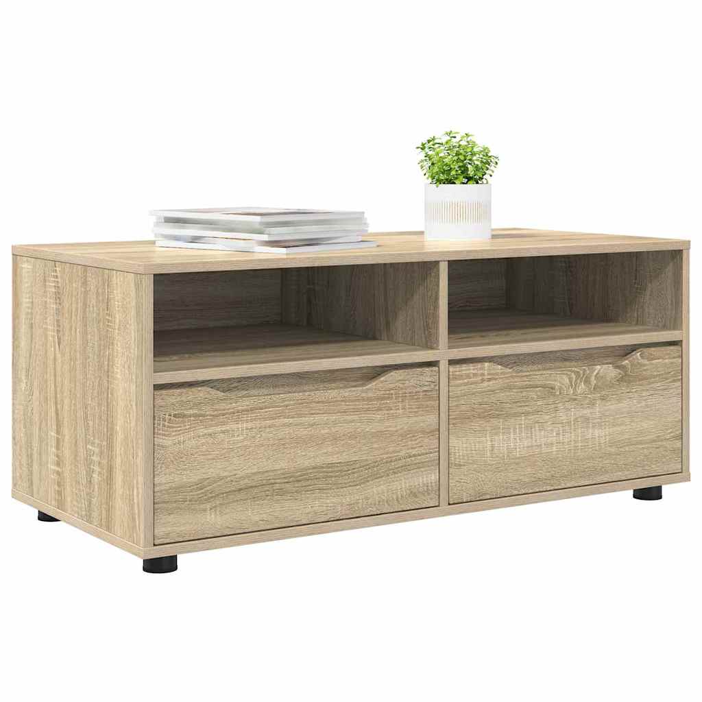 TV-kast met lade Sonoma Eiken 100 x 48 x 43 cm Bewerkt hout is nu te koop bij PeponiXL, paradijselijk wonen!