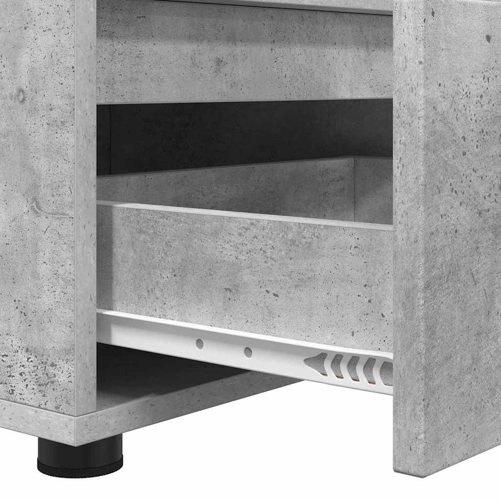 TV-kast met lade Beton Grijs 100 x 48 x 43 cm Bewerkt hout is nu te koop bij PeponiXL, paradijselijk wonen!