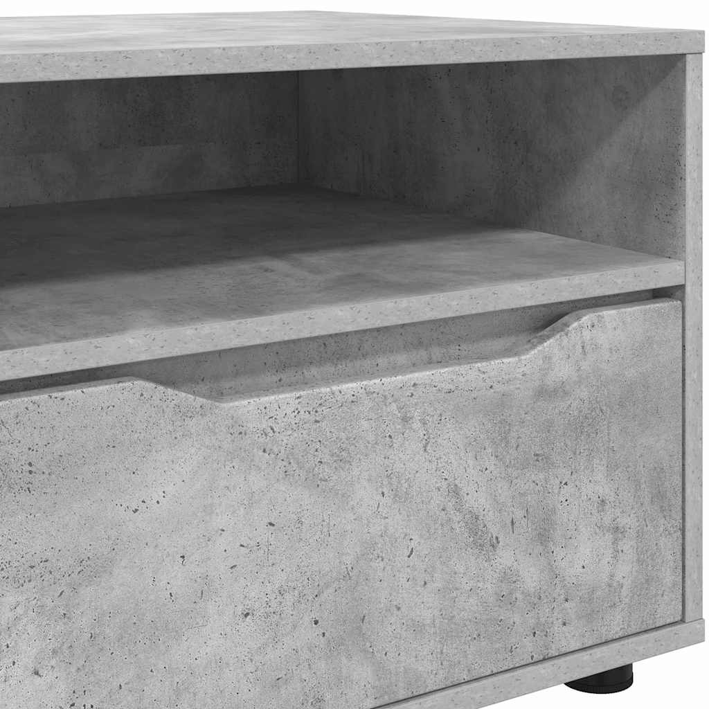 TV-kast met lade Beton Grijs 100 x 48 x 43 cm Bewerkt hout is nu te koop bij PeponiXL, paradijselijk wonen!