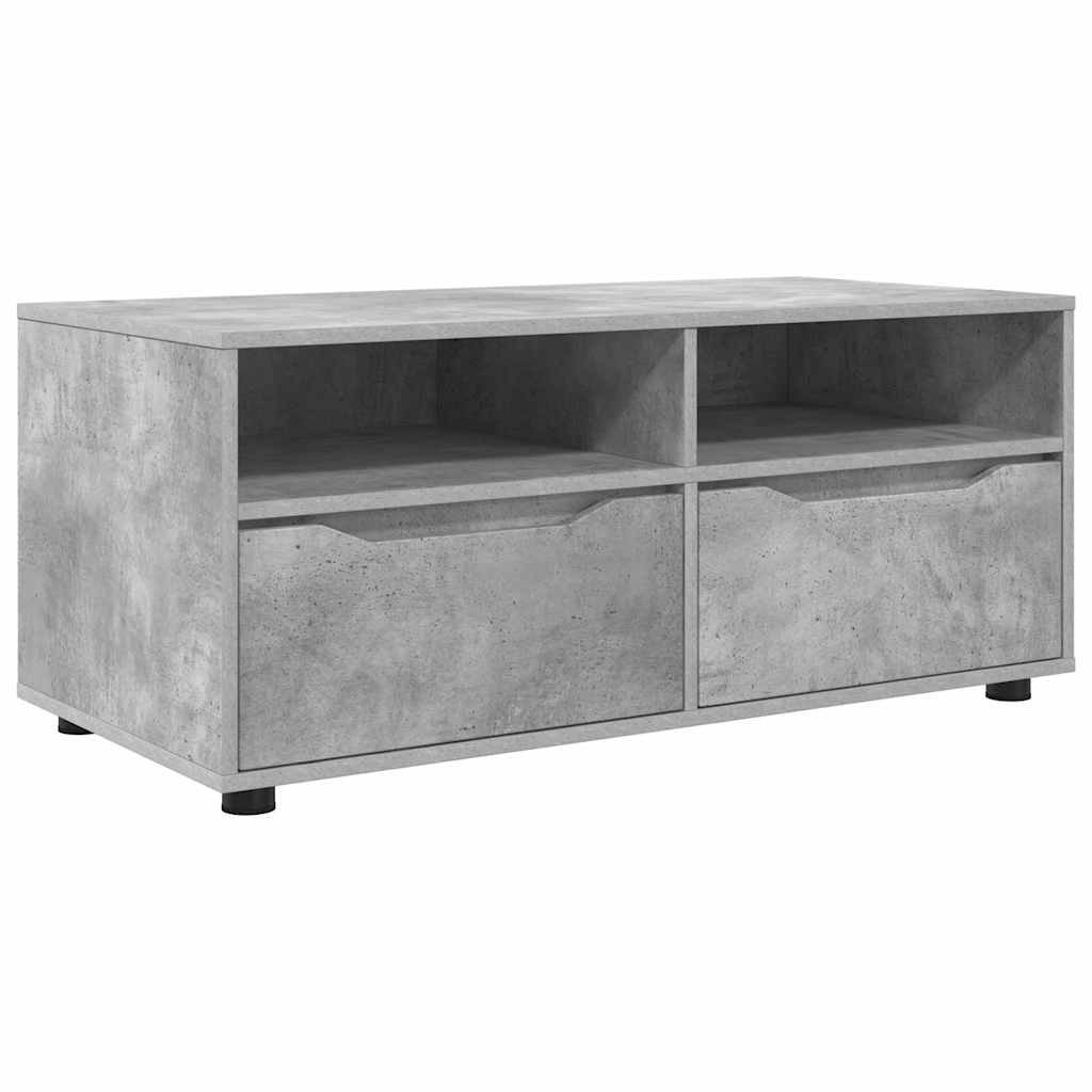 TV-kast met lade Beton Grijs 100 x 48 x 43 cm Bewerkt hout is nu te koop bij PeponiXL, paradijselijk wonen!