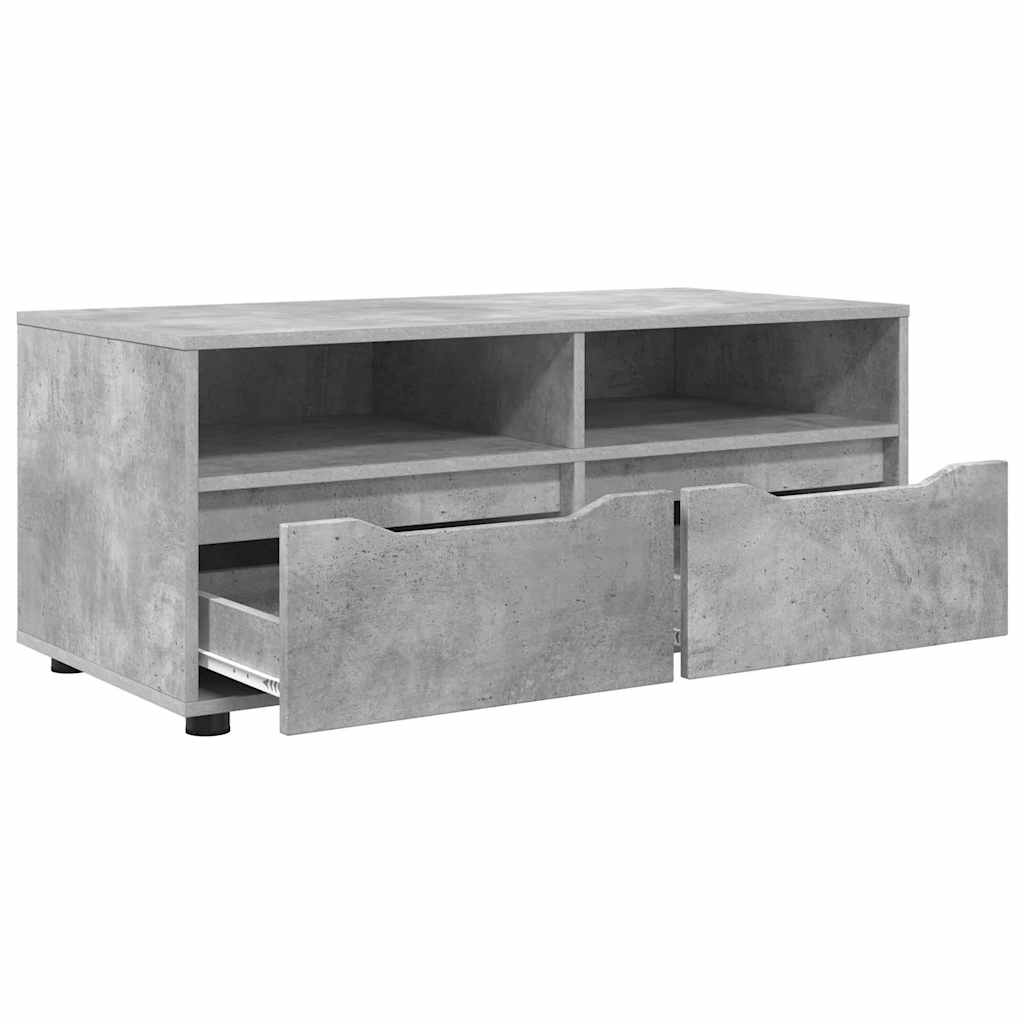 TV-kast met lade Beton Grijs 100 x 48 x 43 cm Bewerkt hout is nu te koop bij PeponiXL, paradijselijk wonen!