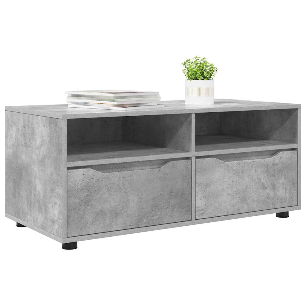 TV-kast met lade Beton Grijs 100 x 48 x 43 cm Bewerkt hout is nu te koop bij PeponiXL, paradijselijk wonen!