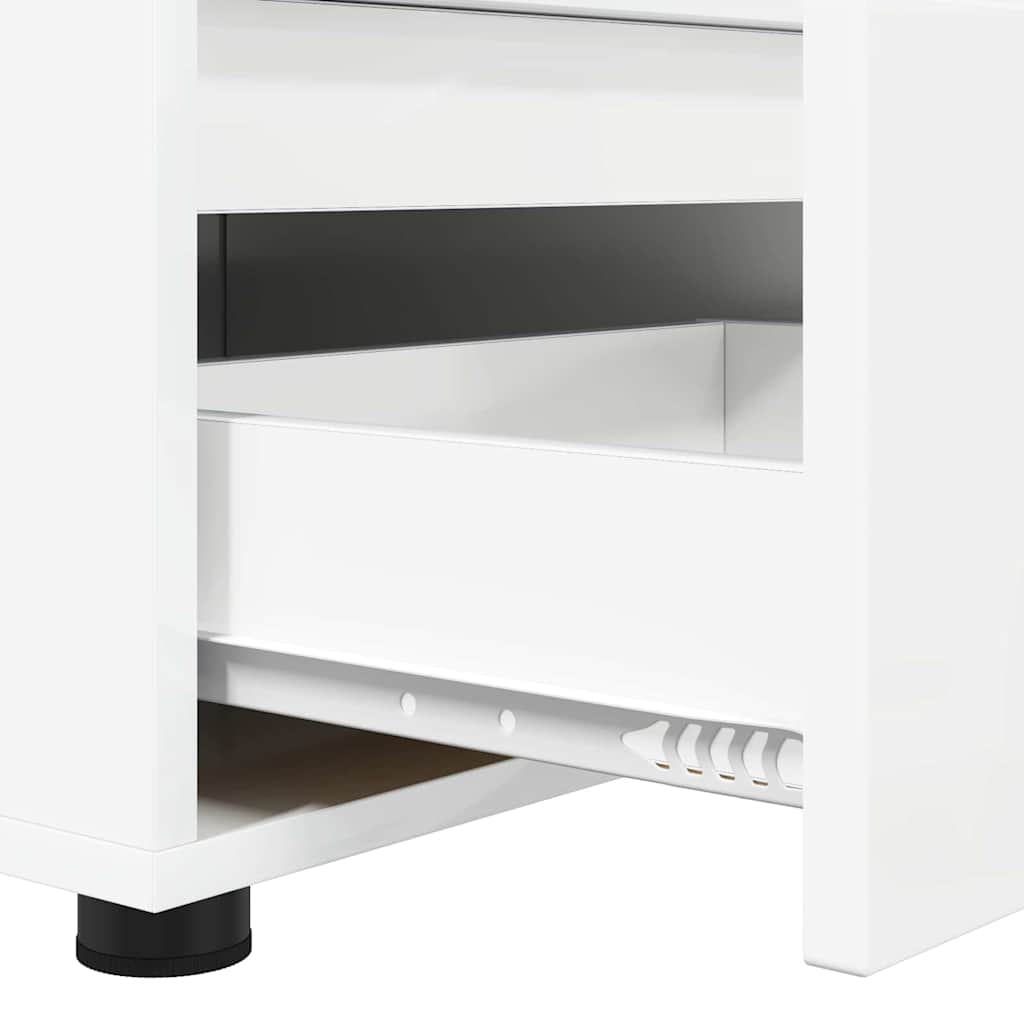TV-kast met lade Hoogglans wit 100 x 48 x 43 cm Bewerkt hout is nu te koop bij PeponiXL, paradijselijk wonen!