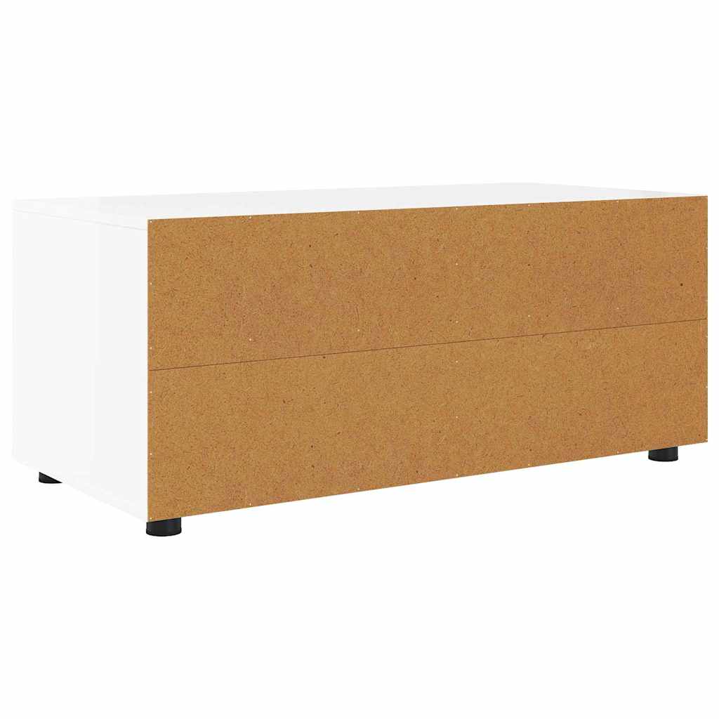 TV-kast met lade Hoogglans wit 100 x 48 x 43 cm Bewerkt hout is nu te koop bij PeponiXL, paradijselijk wonen!