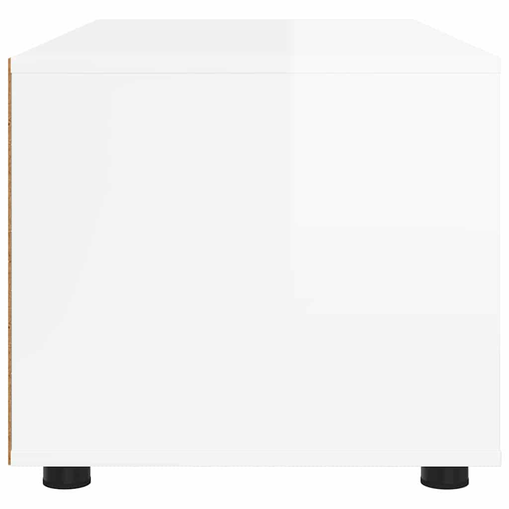 TV-kast met lade Hoogglans wit 100 x 48 x 43 cm Bewerkt hout is nu te koop bij PeponiXL, paradijselijk wonen!