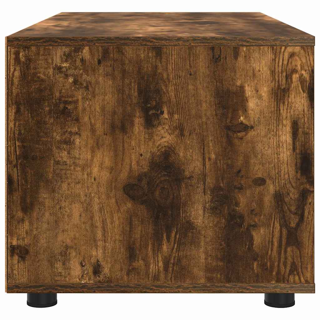 TV-kast met lade Gerookt eiken 100 x 48 x 43 cm Bewerkt hout is nu te koop bij PeponiXL, paradijselijk wonen!