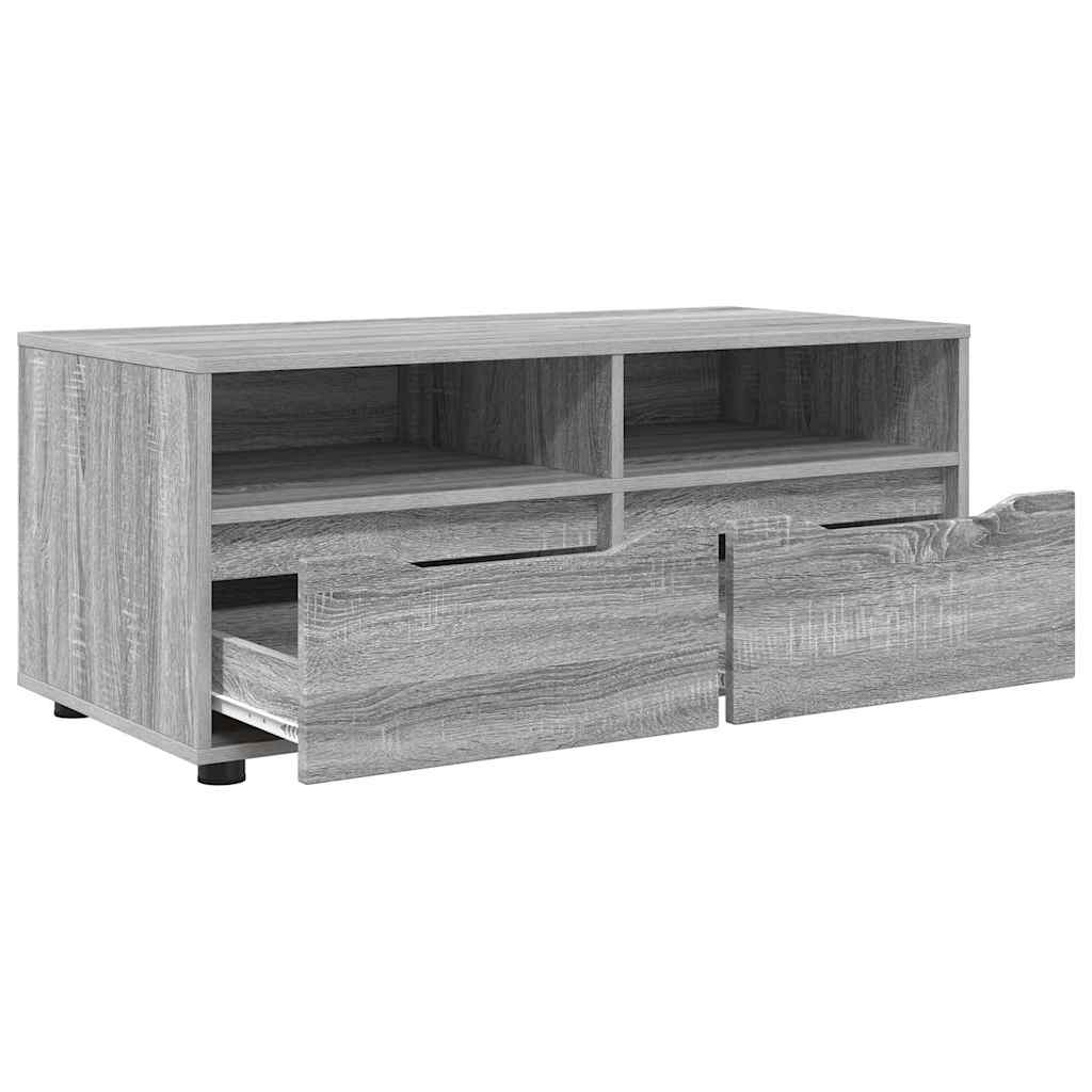 TV-kast met lade Grijs Sonoma 100 x 48 x 43 cm Bewerkt hout is nu te koop bij PeponiXL, paradijselijk wonen!