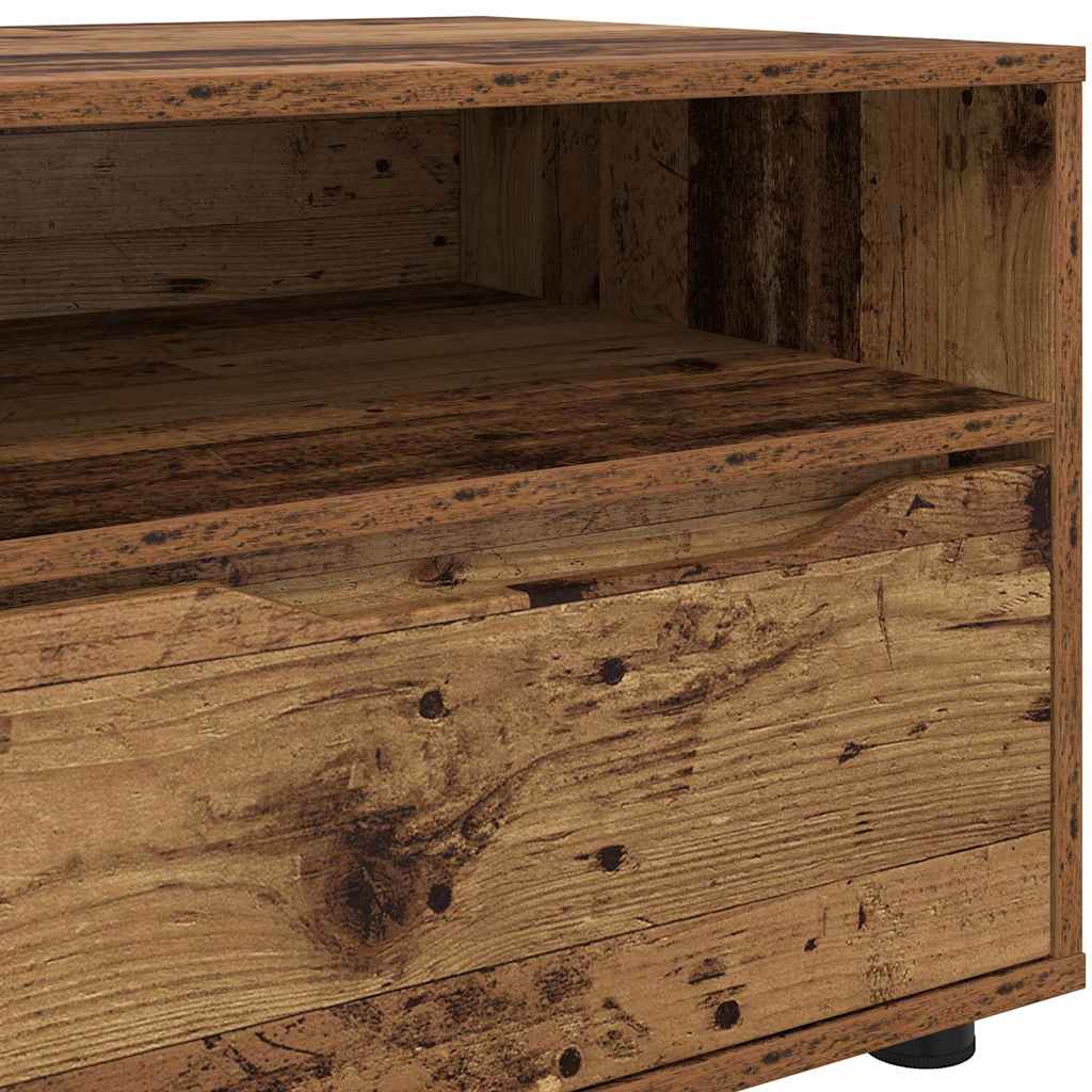 TV-kast met lade Oud Hout 100 x 48 x 43 cm Bewerkt hout is nu te koop bij PeponiXL, paradijselijk wonen!