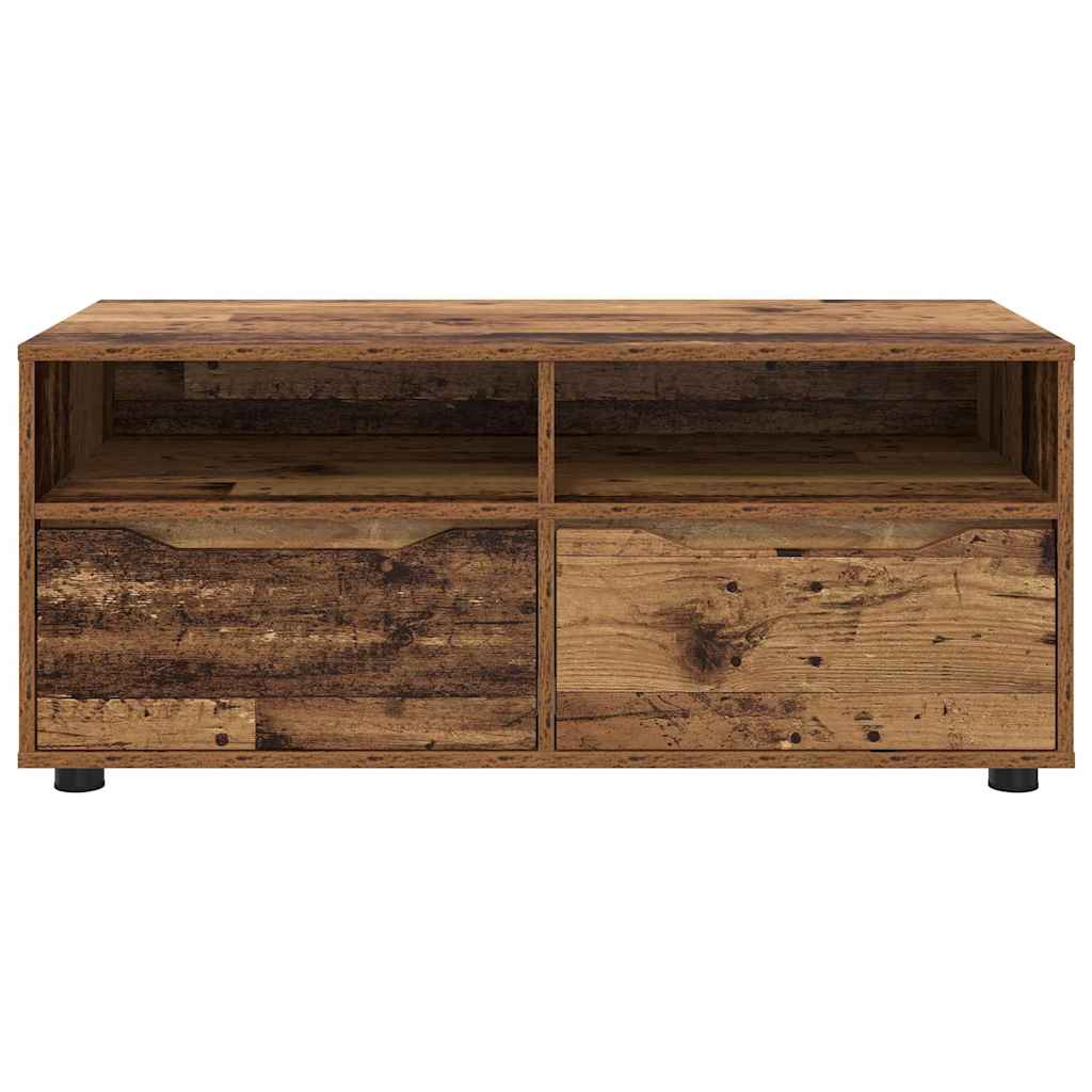 TV-kast met lade Oud Hout 100 x 48 x 43 cm Bewerkt hout is nu te koop bij PeponiXL, paradijselijk wonen!