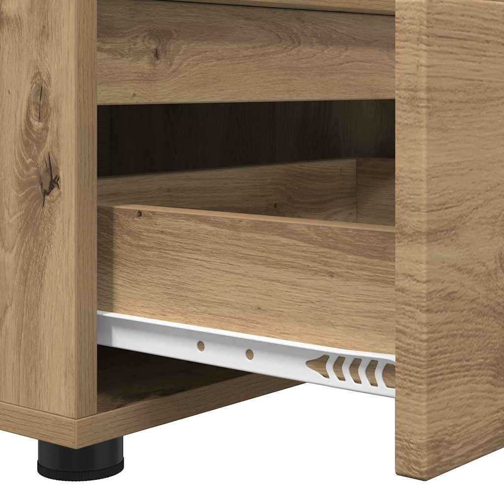 TV-kast met lade Artisan Eiken 100 x 48 x 43 cm Bewerkt hout is nu te koop bij PeponiXL, paradijselijk wonen!