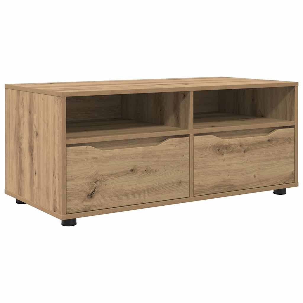 TV-kast met lade Artisan Eiken 100 x 48 x 43 cm Bewerkt hout is nu te koop bij PeponiXL, paradijselijk wonen!