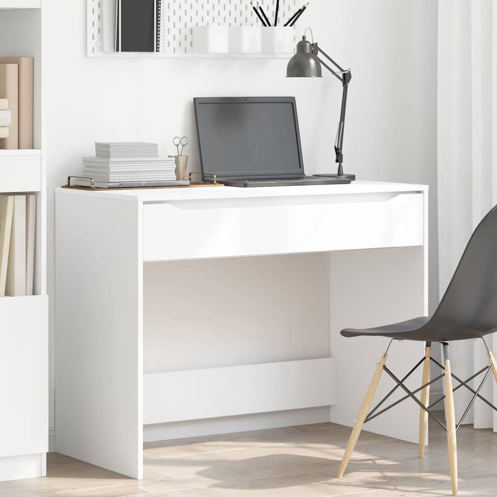 Bureau met lade Wit 100 x 50 x 78 cm Geconstrueerd hout is nu te koop bij PeponiXL, paradijselijk wonen!