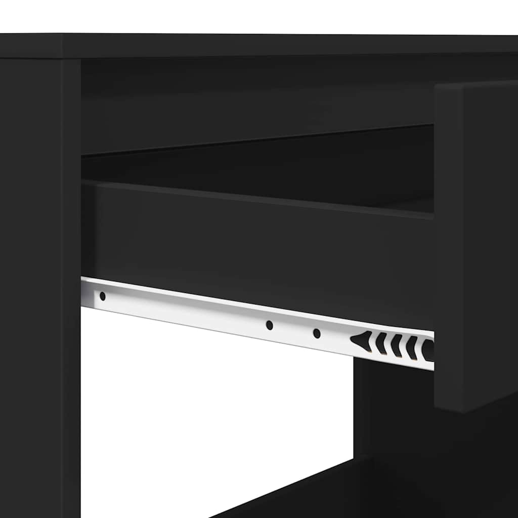 Bureau met lade Zwart 100 x 50 x 78 cm Geconstrueerd hout is nu te koop bij PeponiXL, paradijselijk wonen!
