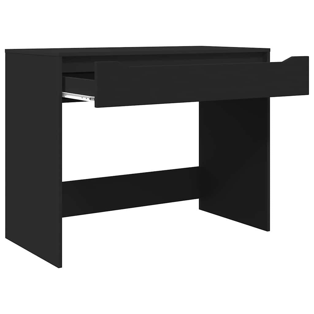 Bureau met lade Zwart 100 x 50 x 78 cm Geconstrueerd hout is nu te koop bij PeponiXL, paradijselijk wonen!