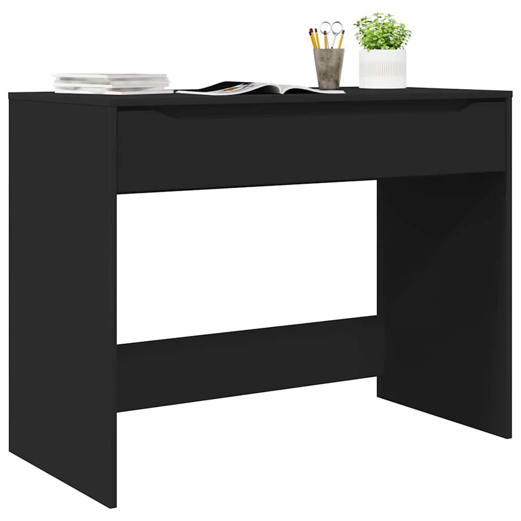 Bureau met lade Zwart 100 x 50 x 78 cm Geconstrueerd hout is nu te koop bij PeponiXL, paradijselijk wonen!