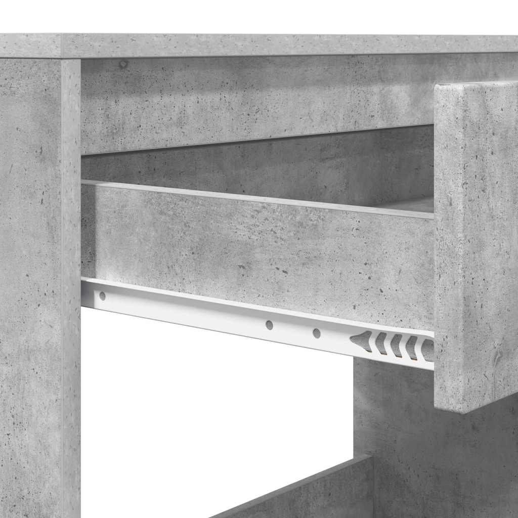 Bureau met lade Beton Grijs 100 x 50 x 78 cm Geconstrueerd hout is nu te koop bij PeponiXL, paradijselijk wonen!