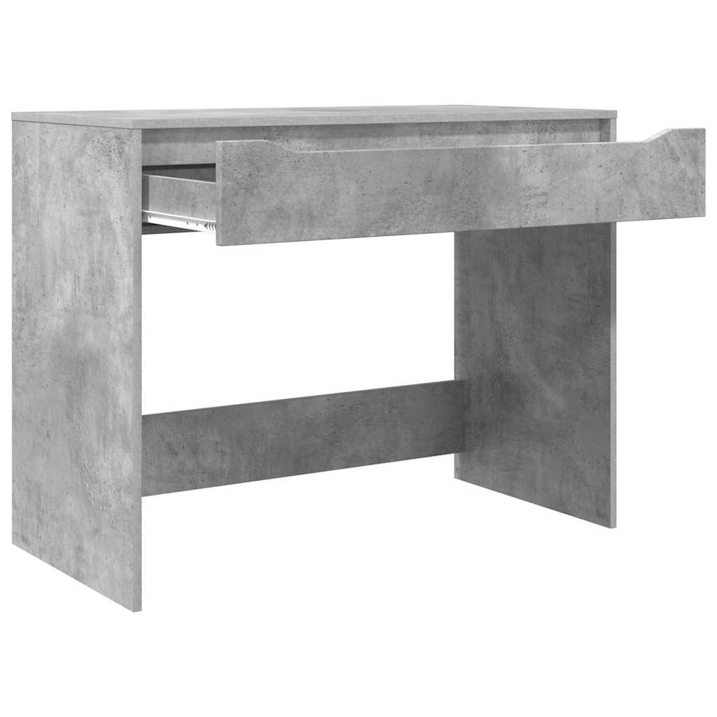 Bureau met lade Beton Grijs 100 x 50 x 78 cm Geconstrueerd hout is nu te koop bij PeponiXL, paradijselijk wonen!