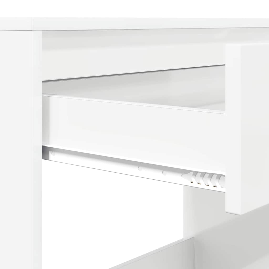 Bureau Hoogglans Wit 100 x 50 x 78 cm Geconstrueerd hout is nu te koop bij PeponiXL, paradijselijk wonen!