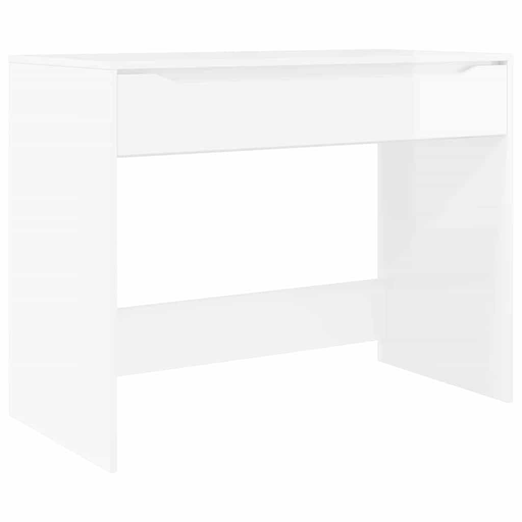 Bureau Hoogglans Wit 100 x 50 x 78 cm Geconstrueerd hout is nu te koop bij PeponiXL, paradijselijk wonen!