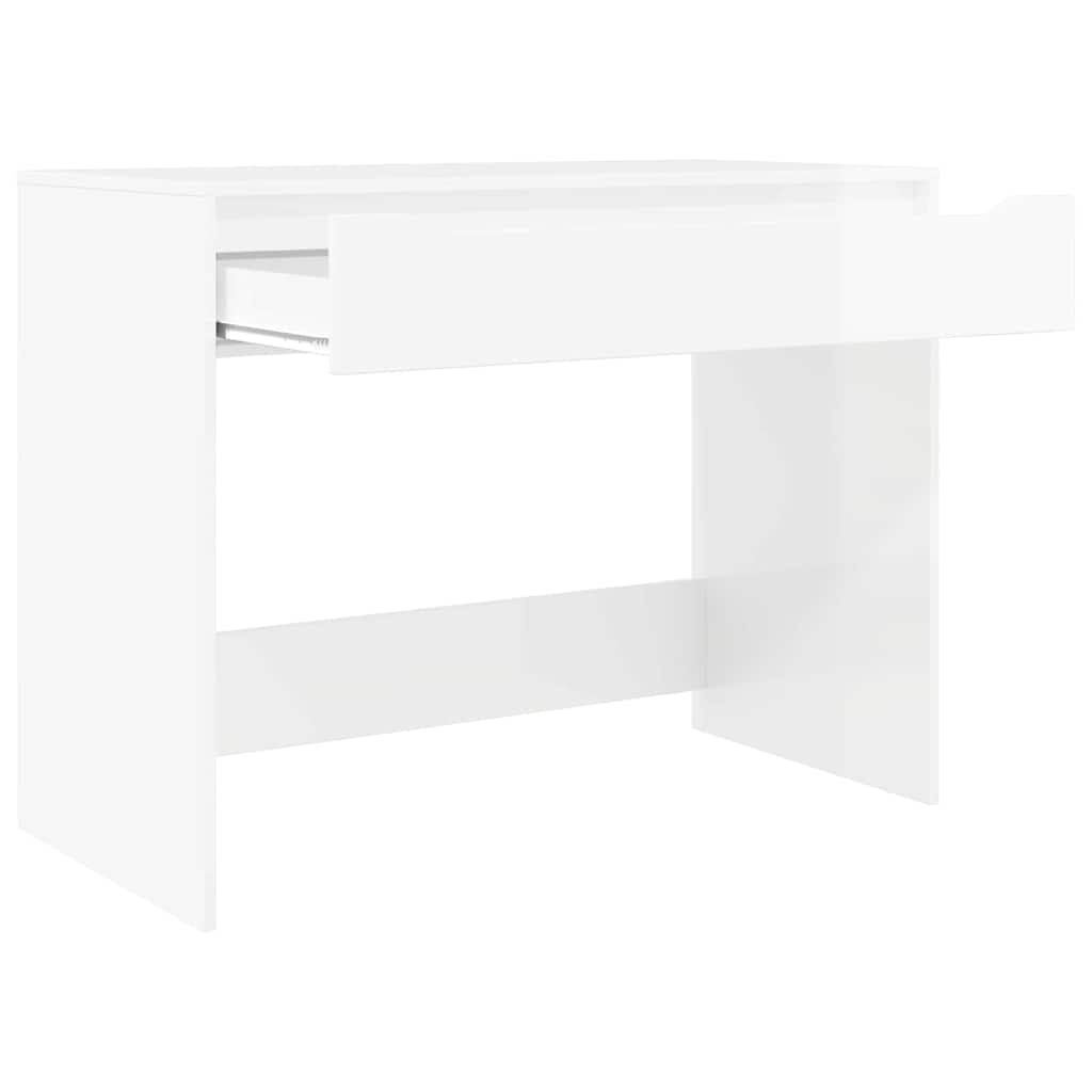 Bureau Hoogglans Wit 100 x 50 x 78 cm Geconstrueerd hout is nu te koop bij PeponiXL, paradijselijk wonen!