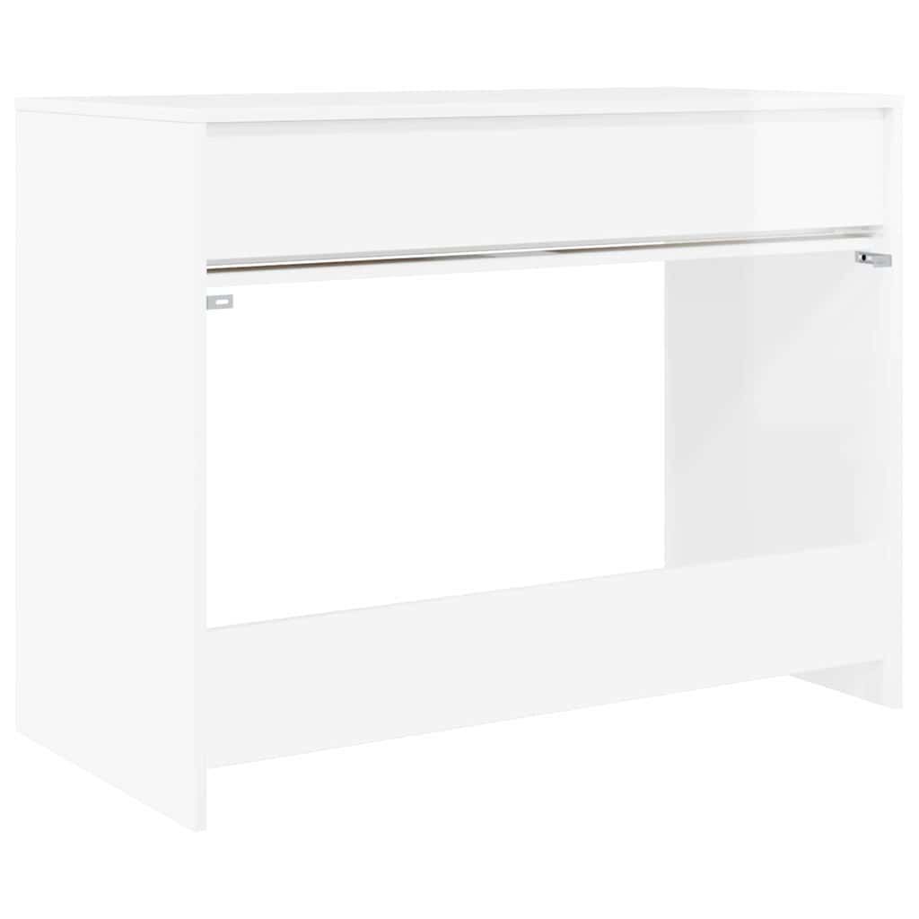 Bureau Hoogglans Wit 100 x 50 x 78 cm Geconstrueerd hout is nu te koop bij PeponiXL, paradijselijk wonen!