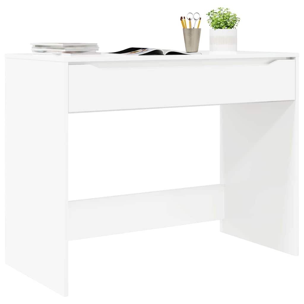 Bureau Hoogglans Wit 100 x 50 x 78 cm Geconstrueerd hout is nu te koop bij PeponiXL, paradijselijk wonen!