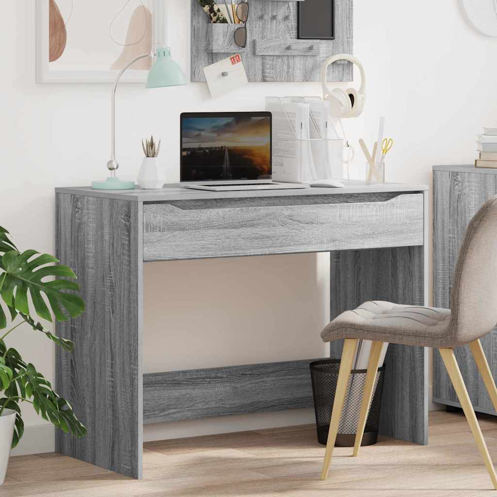 Bureau Grijze Sonoma 100 x 50 x 78 cm Geconstrueerd hout is nu te koop bij PeponiXL, paradijselijk wonen!