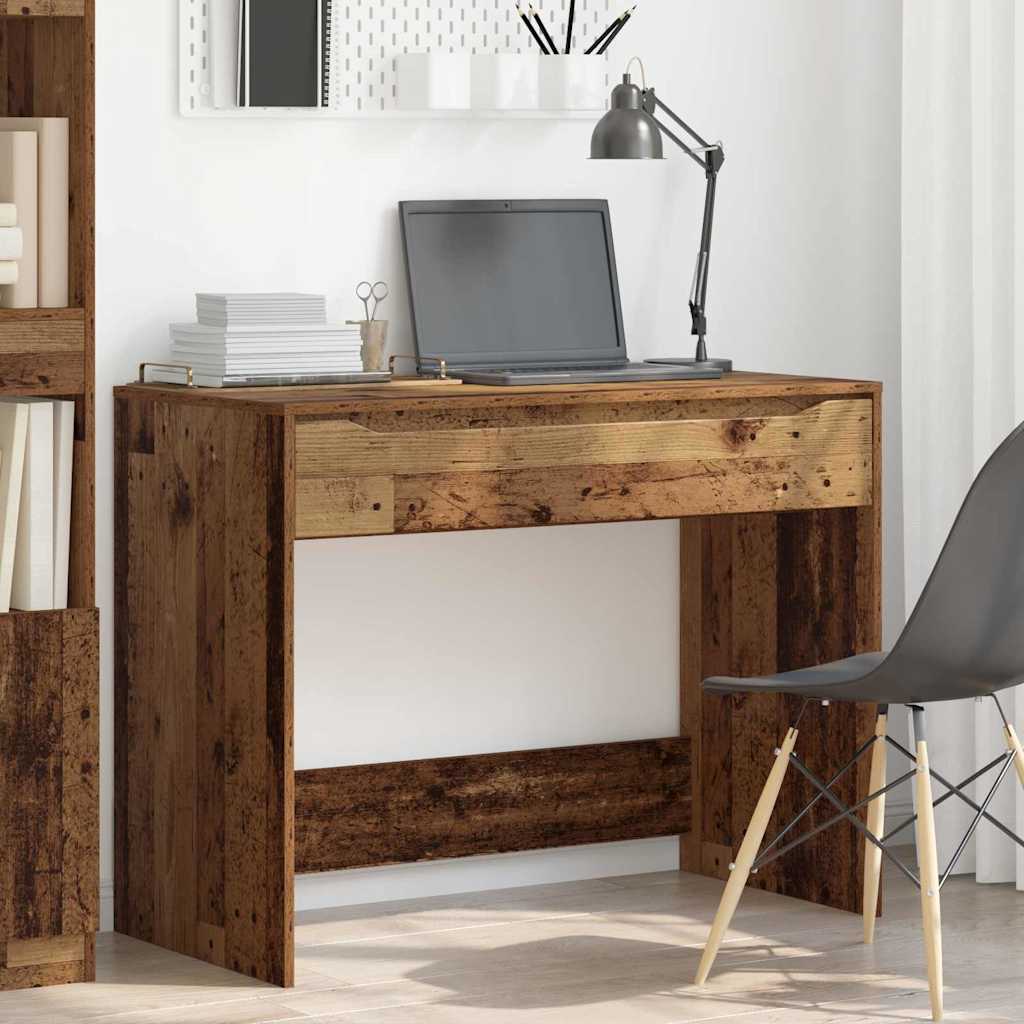 Bureau met lade Oudhout 100 x 50 x 78 cm Geconstrueerd hout is nu te koop bij PeponiXL, paradijselijk wonen!