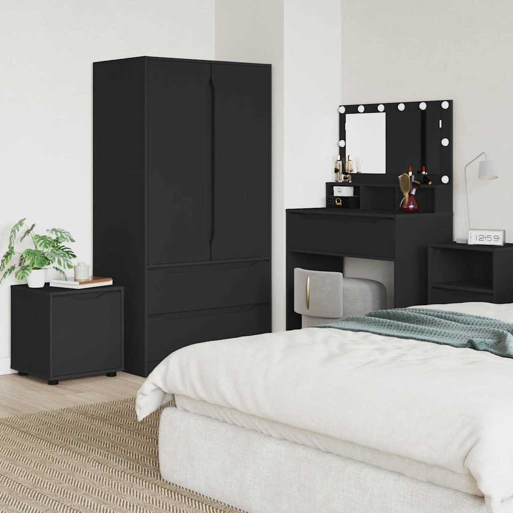 Badkamer Kast Zwart 40,5 x 40 x 44 cm Bewerkt hout is nu te koop bij PeponiXL, paradijselijk wonen!
