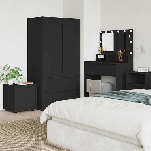 Badkamer Kast Zwart 40,5 x 40 x 44 cm Bewerkt hout is nu te koop bij PeponiXL, paradijselijk wonen!