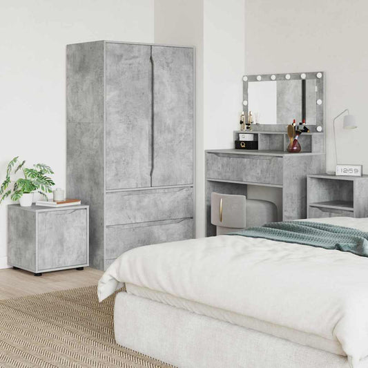 Badkamer Kast Beton Grijs 40,5 x 40 x 44 cm Bewerkt hout is nu te koop bij PeponiXL, paradijselijk wonen!