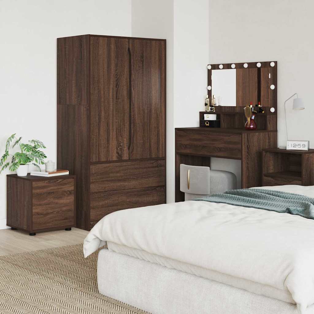 Badkamer Kast Bruin Eiken 40,5 x 40 x 44 cm Bewerkt hout is nu te koop bij PeponiXL, paradijselijk wonen!