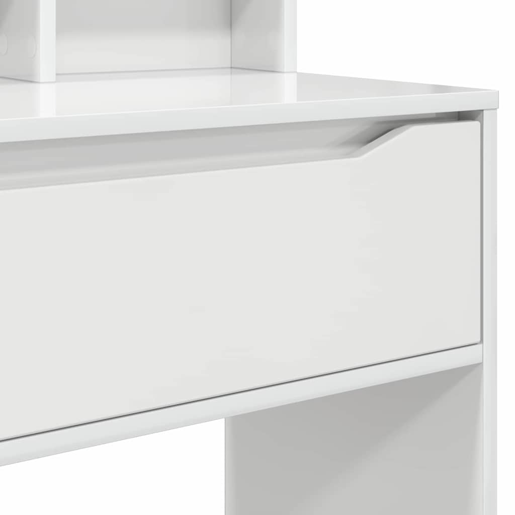 Slaapkamer Kaptafels met lade Hoogglans wit 80 x 39,6 x 135 cm is nu te koop bij PeponiXL, paradijselijk wonen!