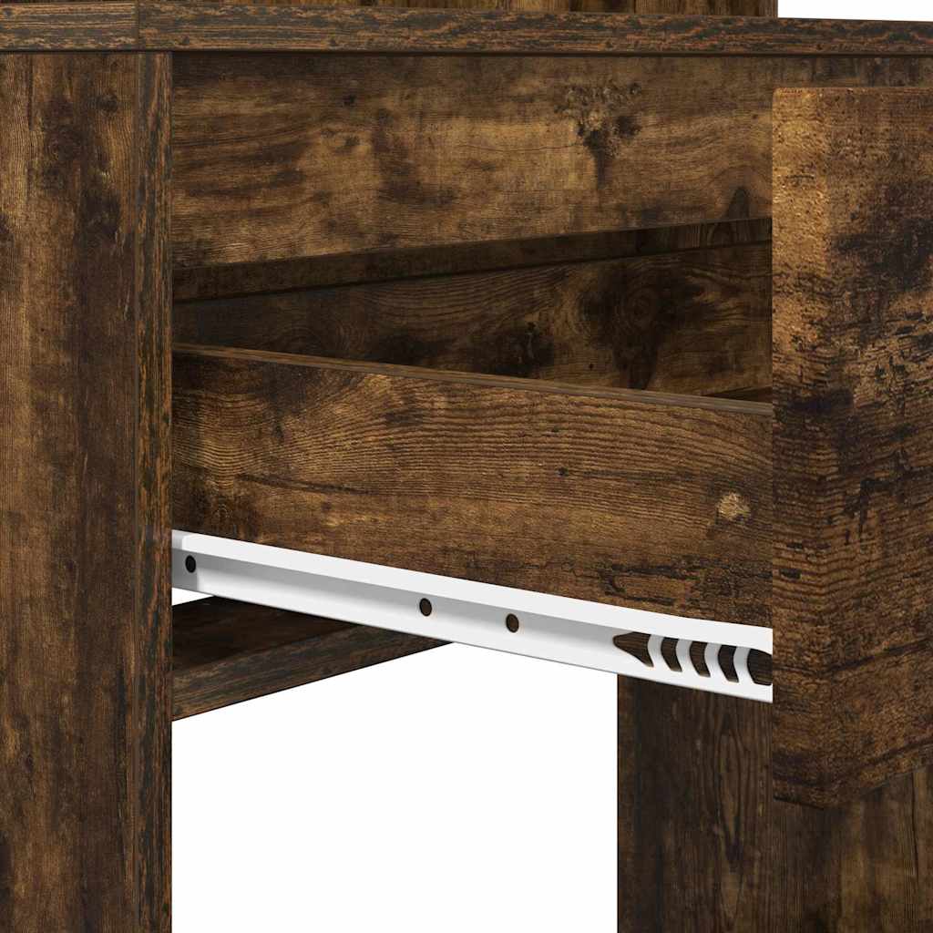 Slaapkamer Kaptafels met lade Gerookt eiken 80 x 39,6 x 135 cm is nu te koop bij PeponiXL, paradijselijk wonen!